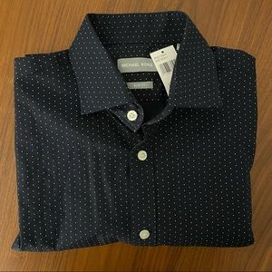 NWT Michael Kors - Blue Polka Dot Dress Shirt